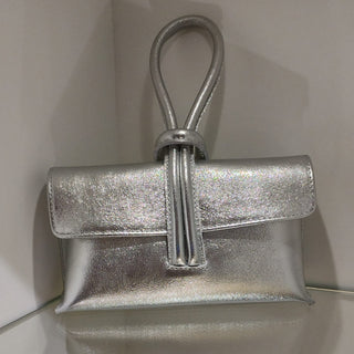 Bolso MICHELLE de piel con lazo dorado