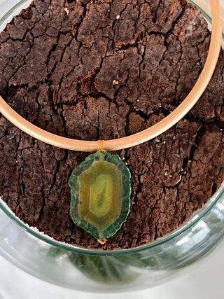Gargantilla CARMINA con ágata verde