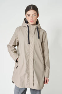 Parka SNOW mini cremallera impermeable beige