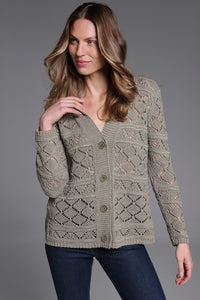 Chaqueta COCOA calada rombos kaki