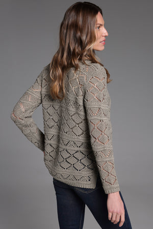 Chaqueta COCOA calada rombos kaki