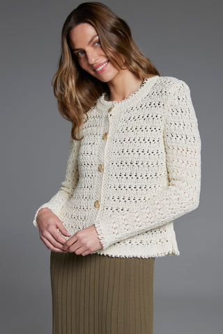 Chaqueta CATEIA volantes bajo crudo