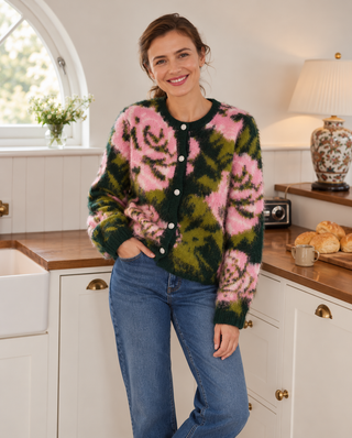 Chaqueta LIPPI estampada abotonada verde