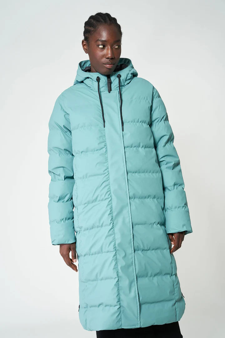 Parka tantä PUDDLE guateado largo azul cielo