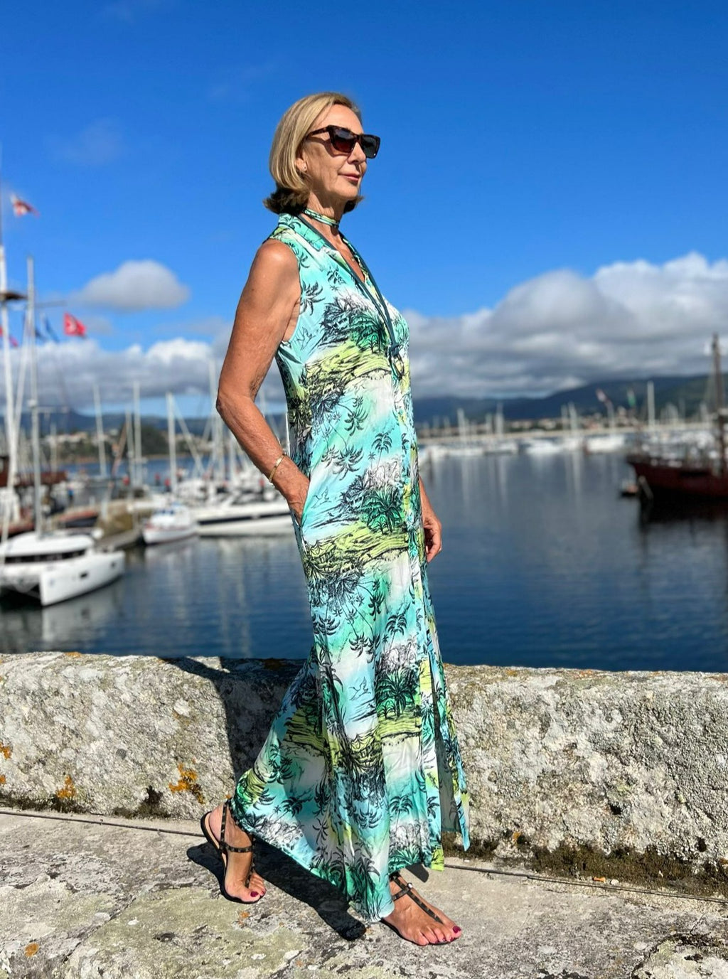 Vestido OASA camisero azul