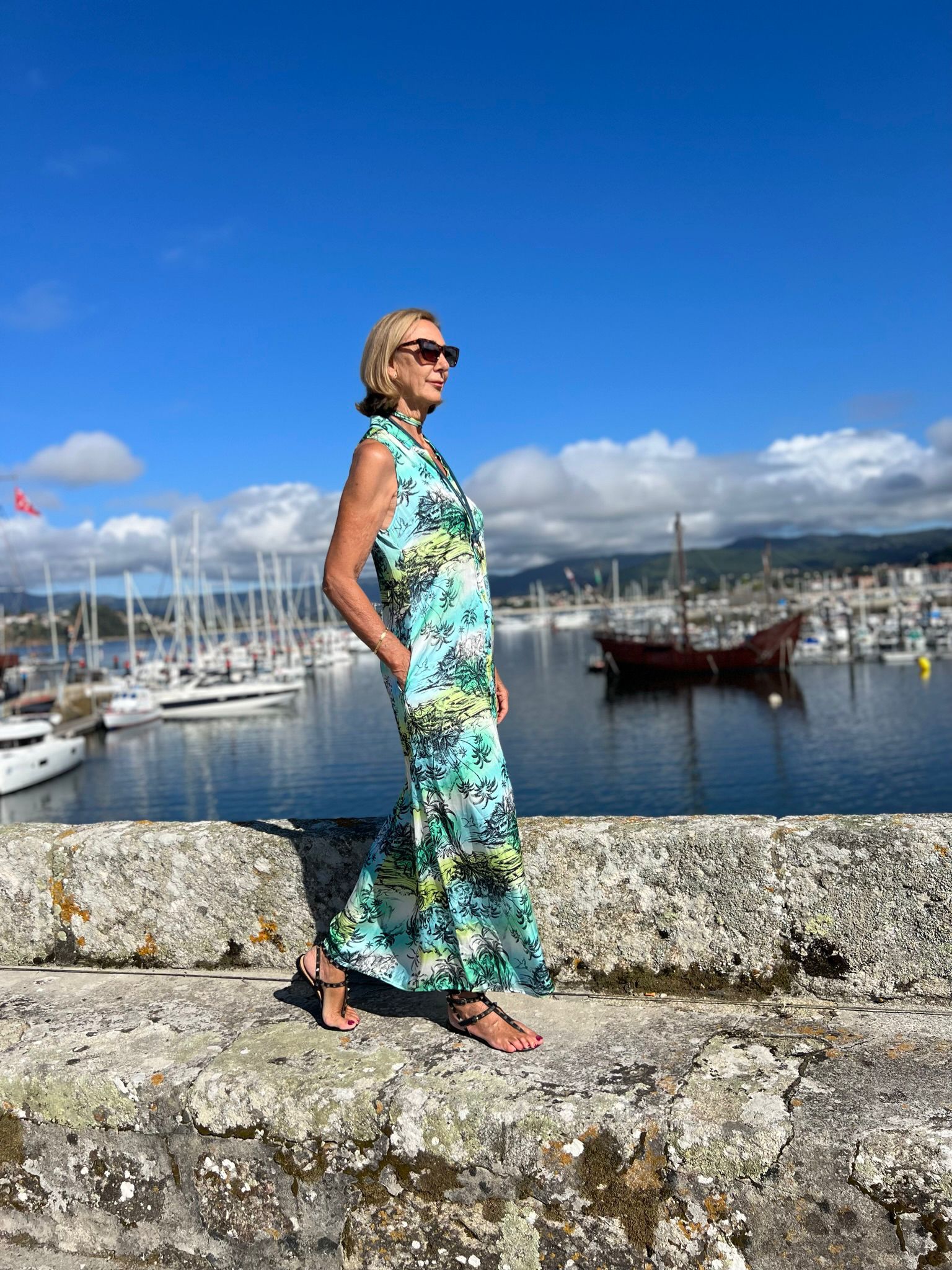 Vestido OASA camisero azul