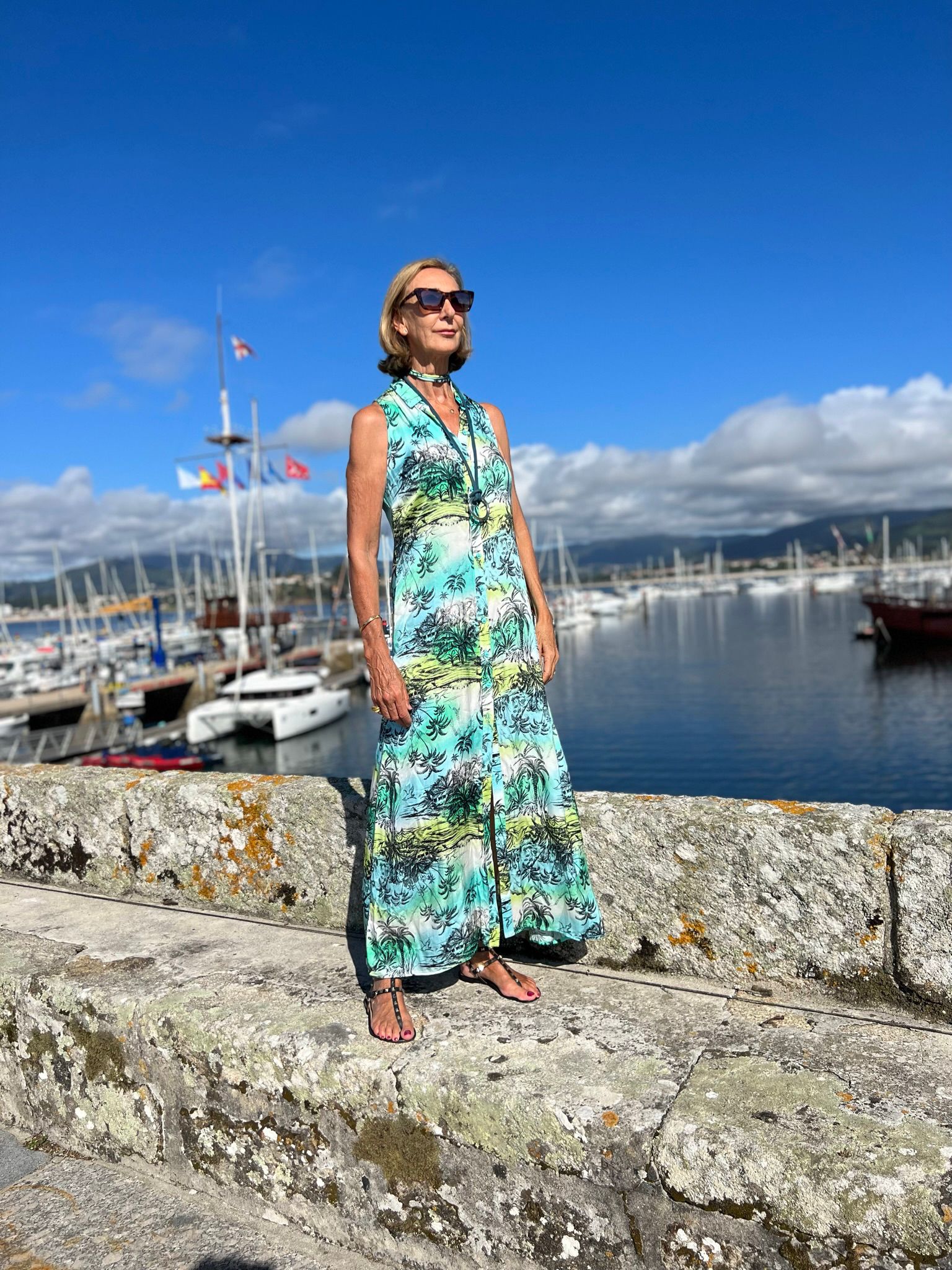Vestido OASA camisero azul