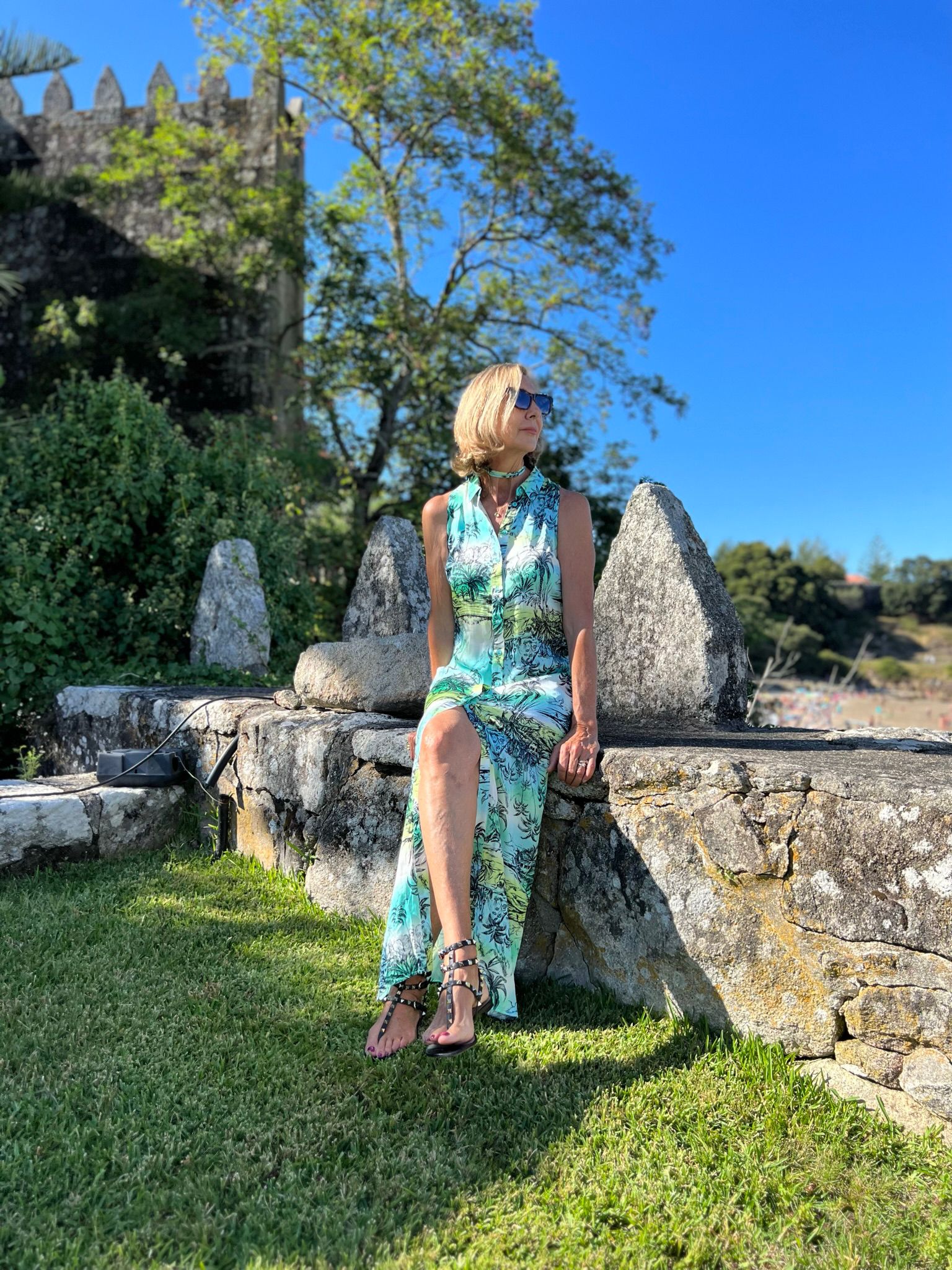 Vestido OASA camisero azul