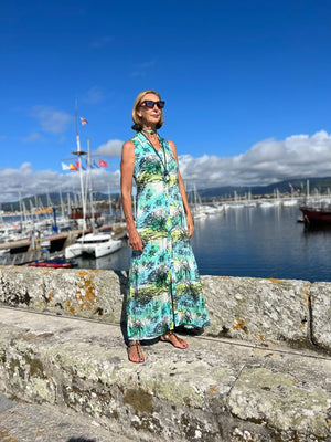 Vestido OASA camisero azul