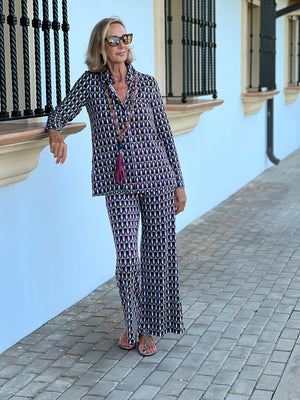 Pantalón CAFO estampado geométrico
