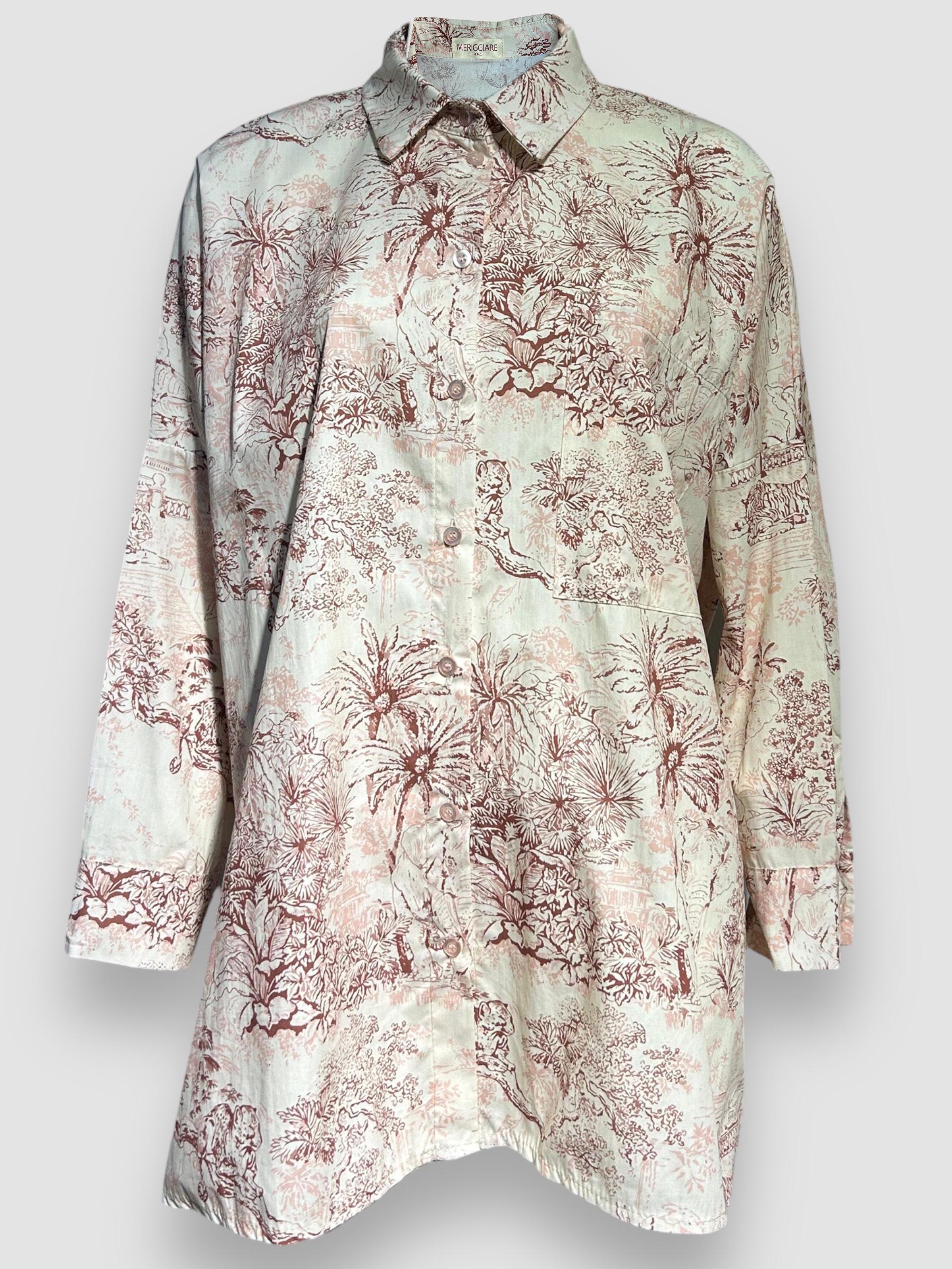 Camisa TACCA estampado larga rosa