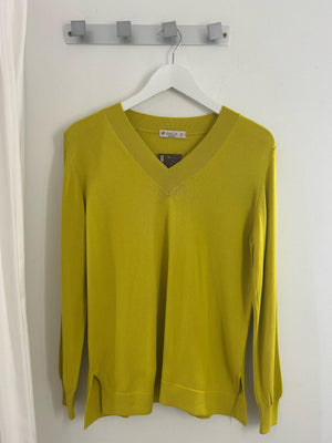 Jersey MOSSAE liso cuello pico lima