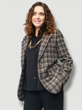 Blazer HILDA a cuadros marrón