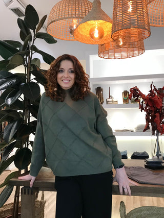 Jersey GLEND estampado ochos kaki