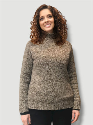 Jersey MIA de punto cuello alto topo