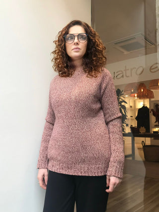 Jersey MIA de punto cuello alto granate