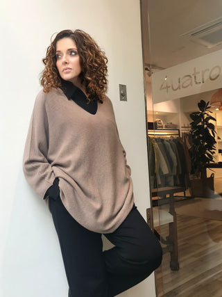 Jersey BOLOI de cuello pico manga 3/4 topo