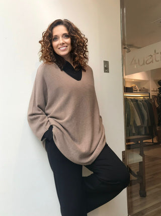 Jersey BOLOI de cuello pico manga 3/4 topo