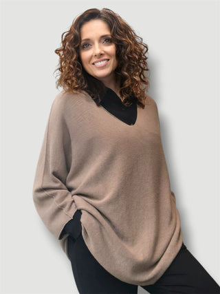 Jersey BOLOI de cuello pico manga 3/4 topo