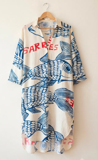 Vestido SARDELA camisero con sardinas_COPY