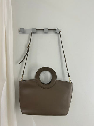 Bolso POPPY rectangular bandolera topo