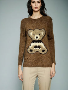 Jersey TEDDY oso estampado camel