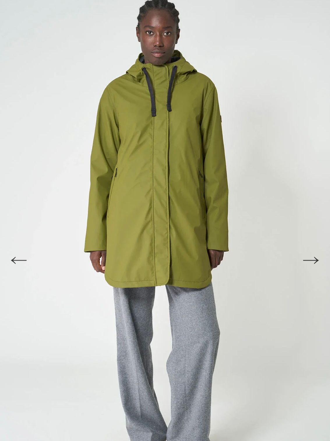 Parka SNOW midi impermeable verde