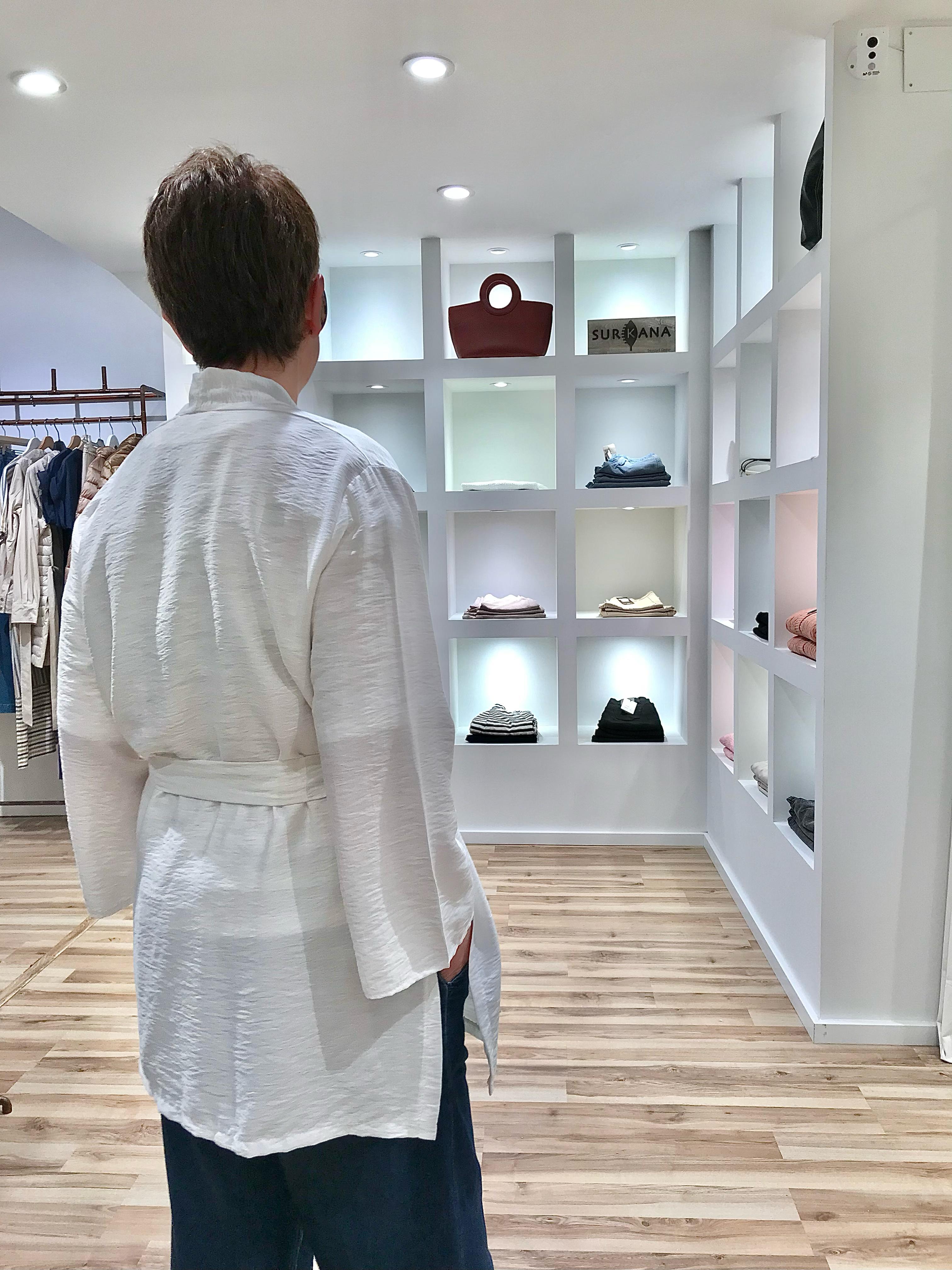 Kimono MULÁN liso corto blanco