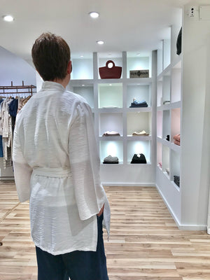 Kimono MULÁN liso corto blanco