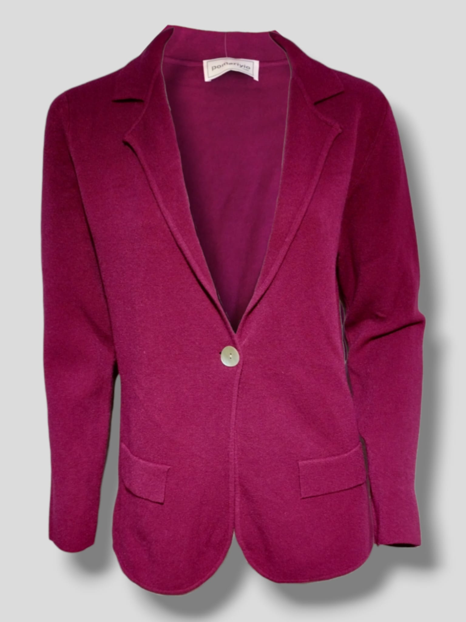 Conjunto CRISTINE top + chaqueta magenta