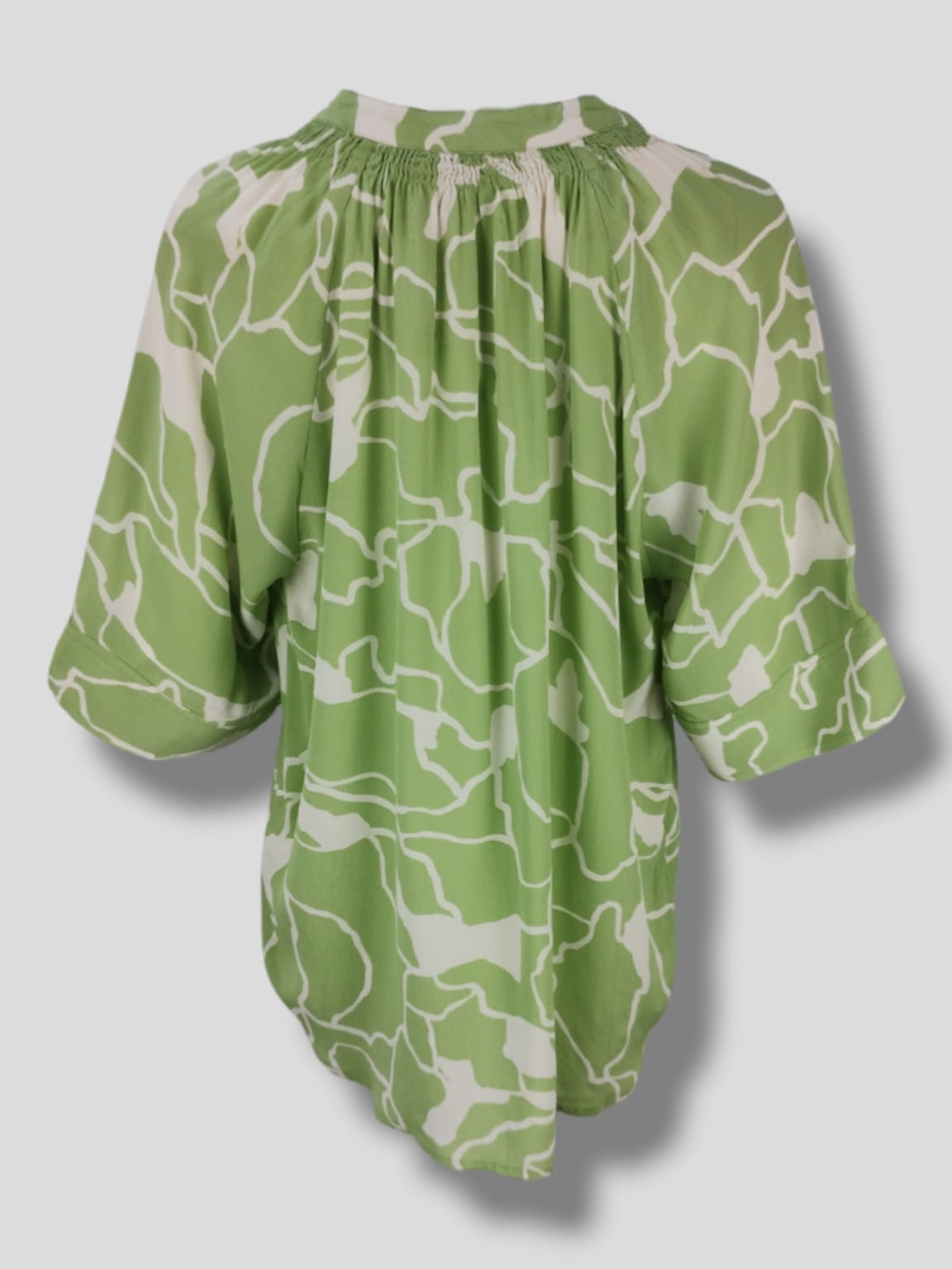 Blusa DENIS abotonada craquelado verde