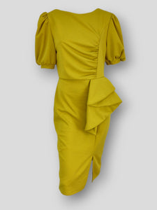Vestido PIERA volante lateral lima