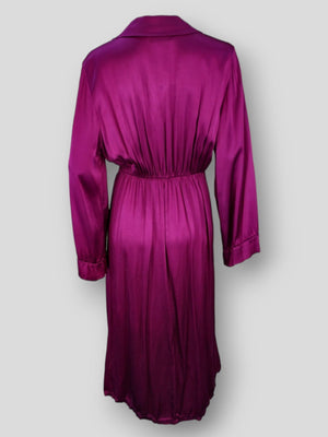Vestido SAIDA nudo botones morado