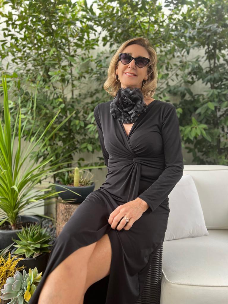 Vestido MARCELA cruzado en negro